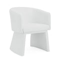 Modern Style Simple And Elegant Chair, White Leisure Chair, Suitable For Dining Bedroom Living Room Reception Desk Assembly Required White White Foam