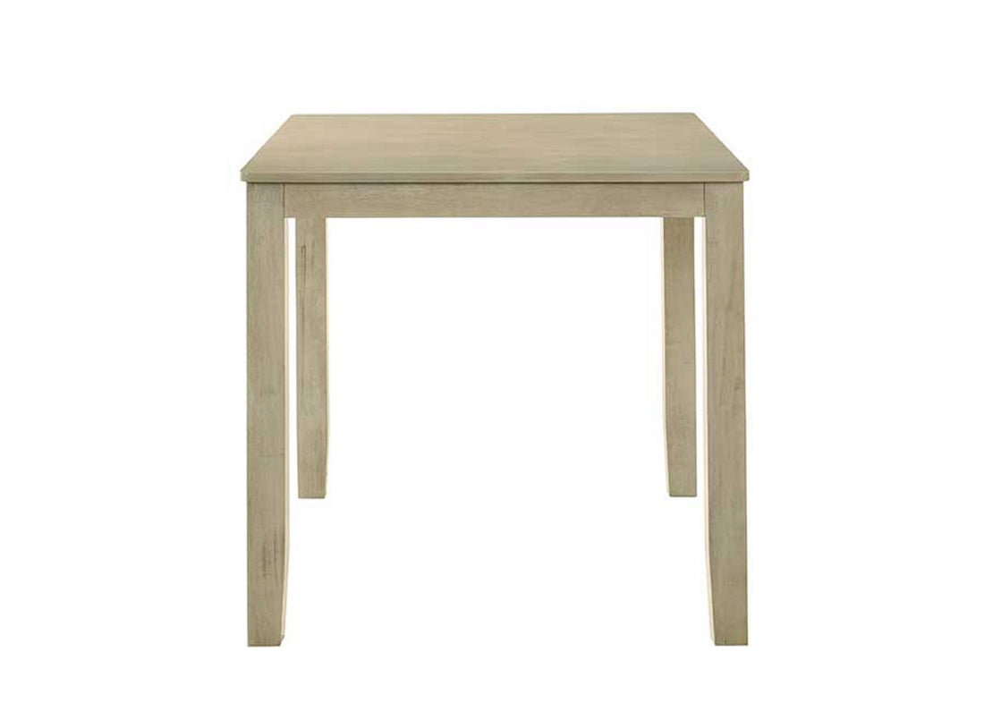 Beautiful Cream Color Counter Height 5Pc Dining Set Pub Height Square Dining Table Cream Upholstered Chair Dining Room Set Wooden Wood Dining Room Fixed Table Square Dining Table With Chair Wood