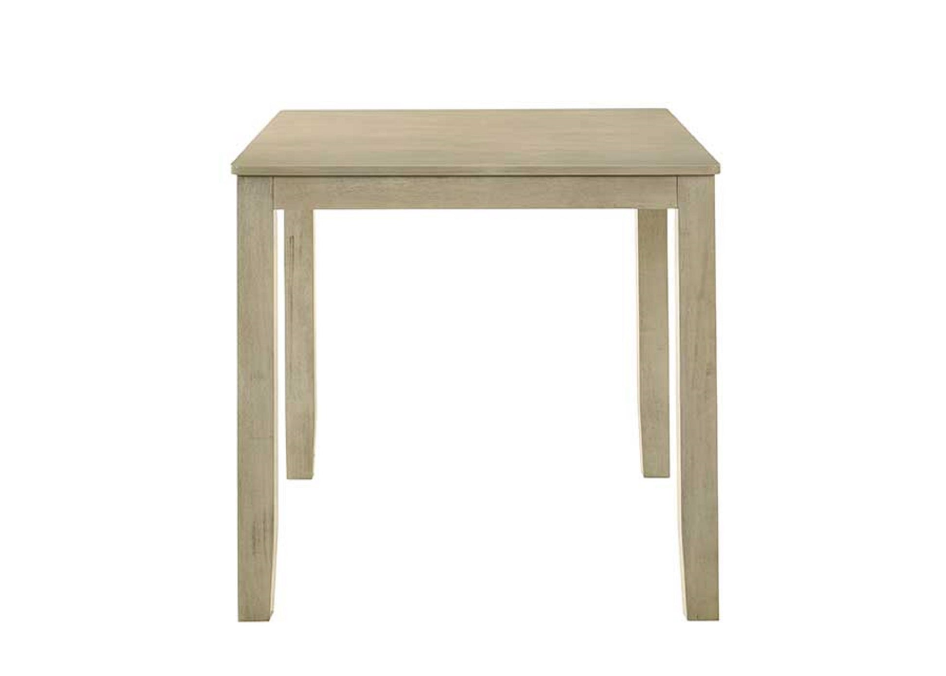 Beautiful Cream Color Counter Height 5Pc Dining Set Pub Height Square Dining Table Cream Upholstered Chair Dining Room Set Wooden Wood Dining Room Fixed Table Square Dining Table With Chair Wood