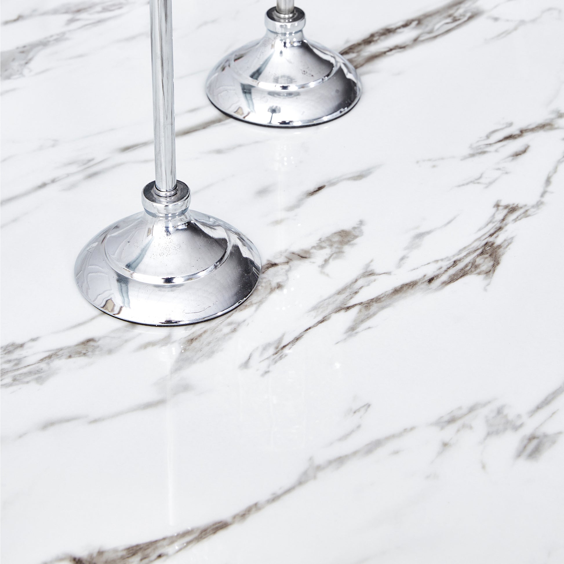 Table And Chair Set, Modern And Minimalist Dining Table, Imitation Marble Patterned Tabletop, Mdf Legs With U Shaped Brackets. Paired With Comfortable Chairs, Suitable For Dining And Living Rooms. Black Gold Mdf Glass