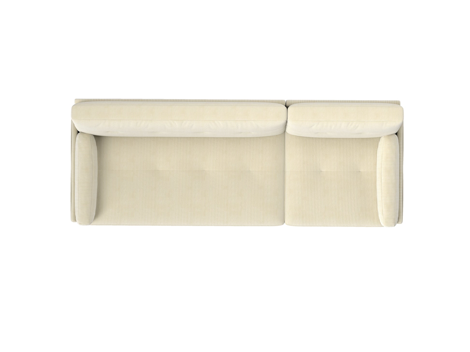Ivory Corduroy Sectional Sofa: Convertible 3 Seater Sofa, L Shaped Sofa, And Bed Ivory Velvet Metal Primary Living Space Medium Soft Loose Back Pillow Top Arms Foam Fabric Metal 3 Seat