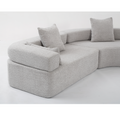 Arrived Oversized Combination Sofa,Curved Sofa,Upholstered 4 Seater Couch For Living Room, Modern Modular 3 Piece Free Combination, Semicircular Modular Sofaboucle, Gray Gray Polyester Primary Living Space Soft Tight Back Modern Square Arms Foam