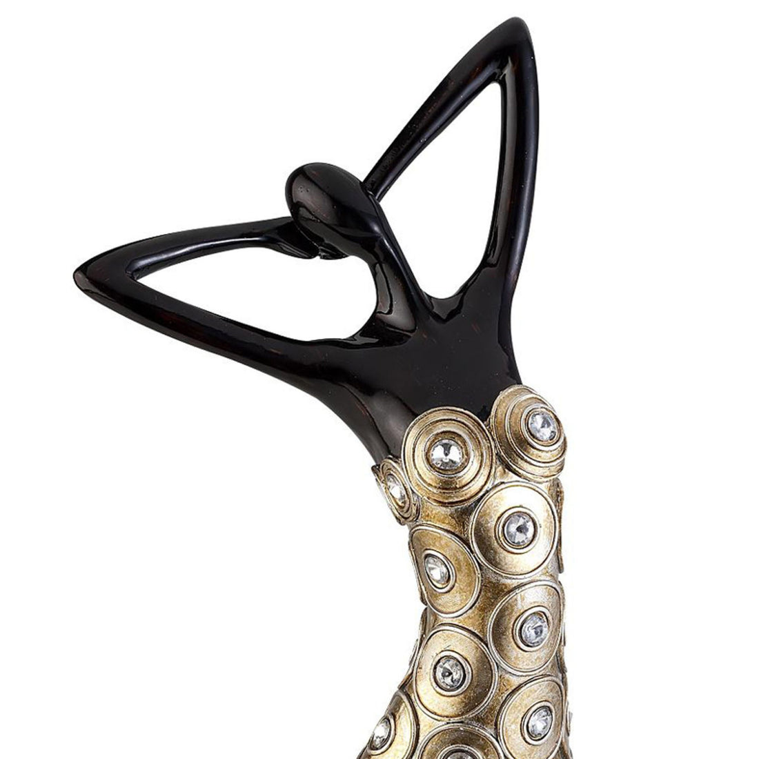 14.25" Tall Polyresin Decorative Sitting Woman Statue" Twilight" Multicolor Polyresin