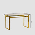 Modern Minimalist Rectangular Glass Dining Table For 4 6 With 0.31