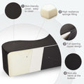 Yoga Chaise Lounge Chair For Stretching Relaxation Exercise, Ergonomic S Curved Chaise Lounge, Full High Density Foam Filled Yoga Chair For Indoor Living Room Bedroom Lounge, Black Easy Clean Full