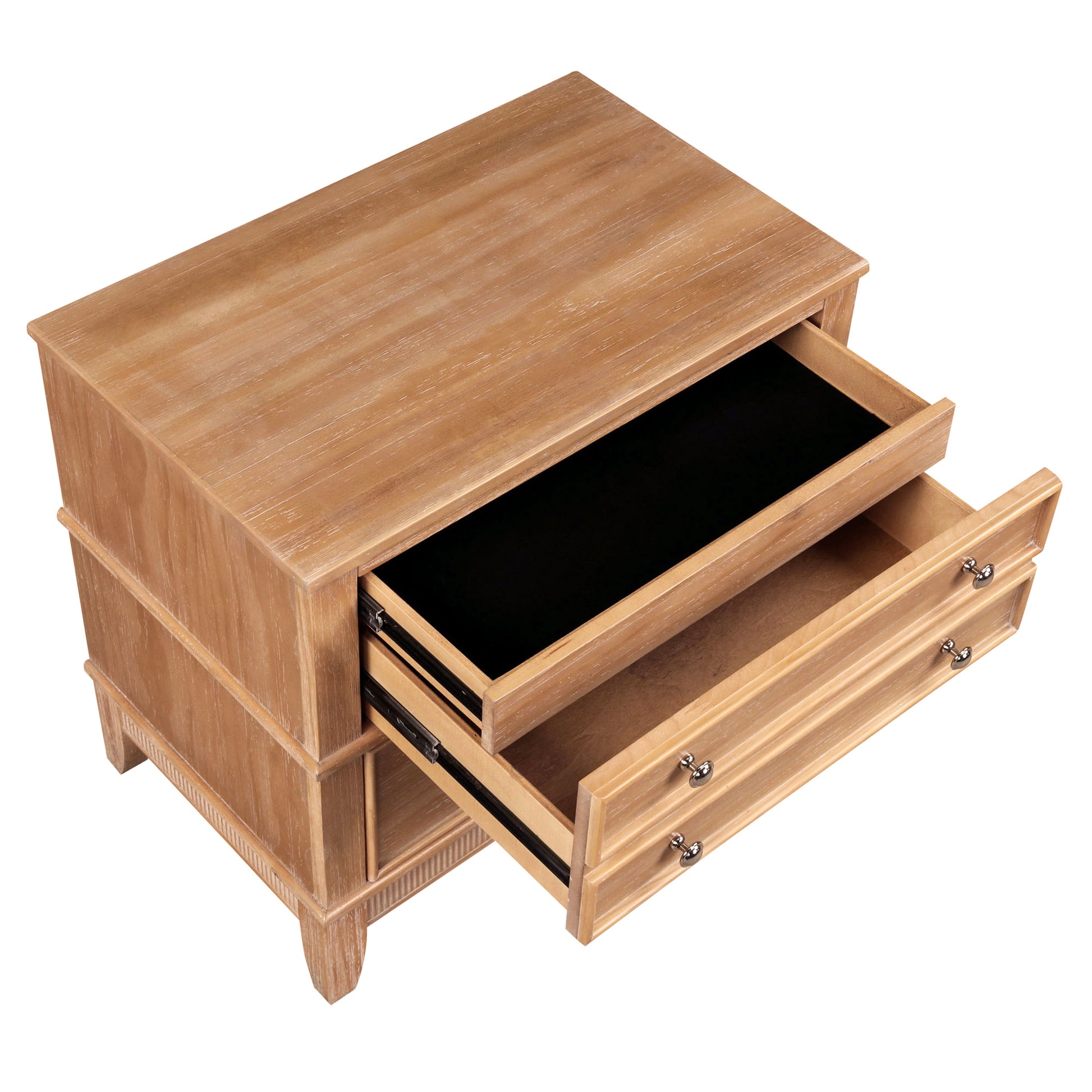 Hazel 3 Drawer Hazel 3 Drawer Side Table For Living Room, Hallway, Entryway, Set Of Two Old Sku:Bs315640Aad Natural Solid Wood