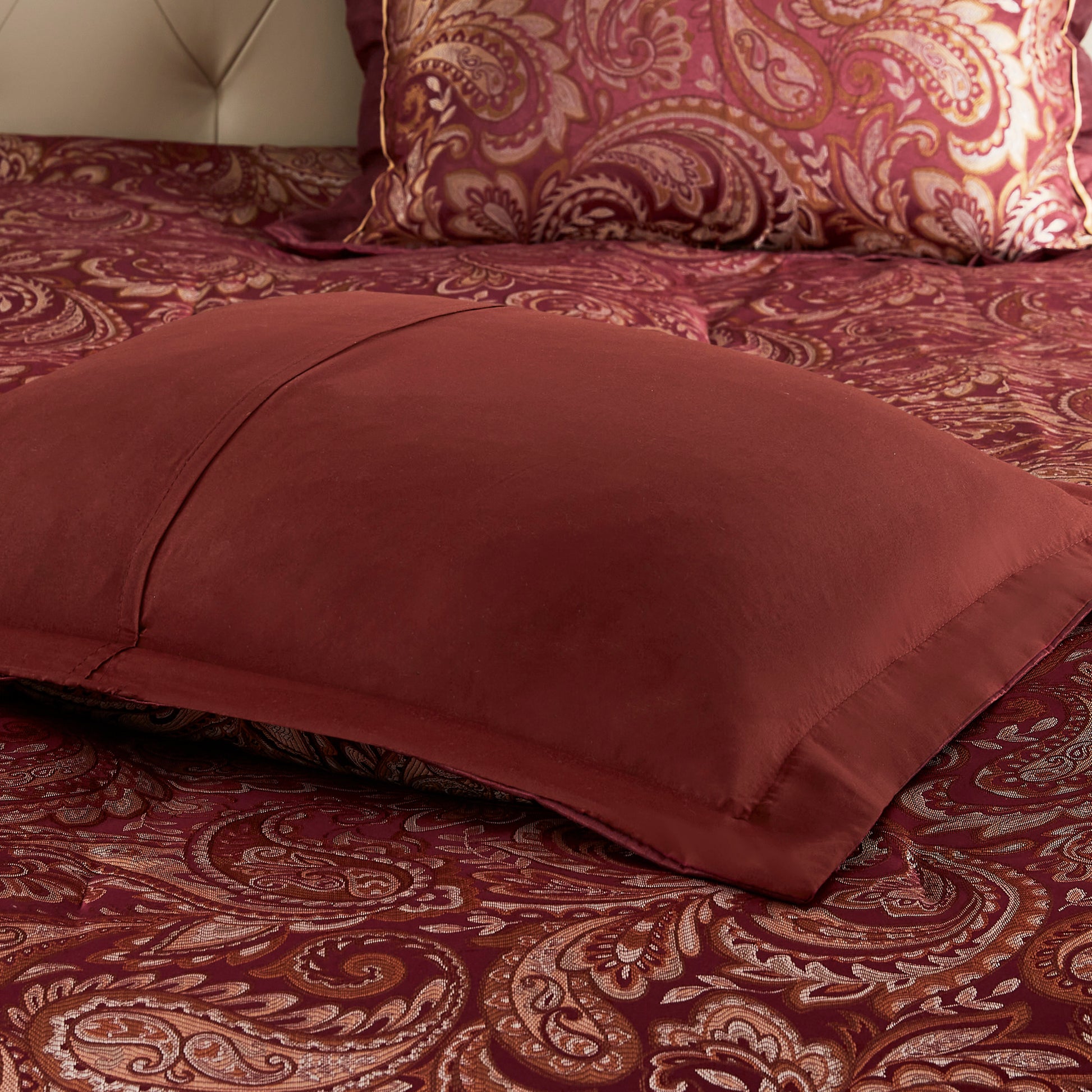 12 Piece Comforter Set With Cotton Bed Sheets Red King King Red Cotton