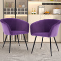 Ts Stripe Dinding Chair Purple Velvet