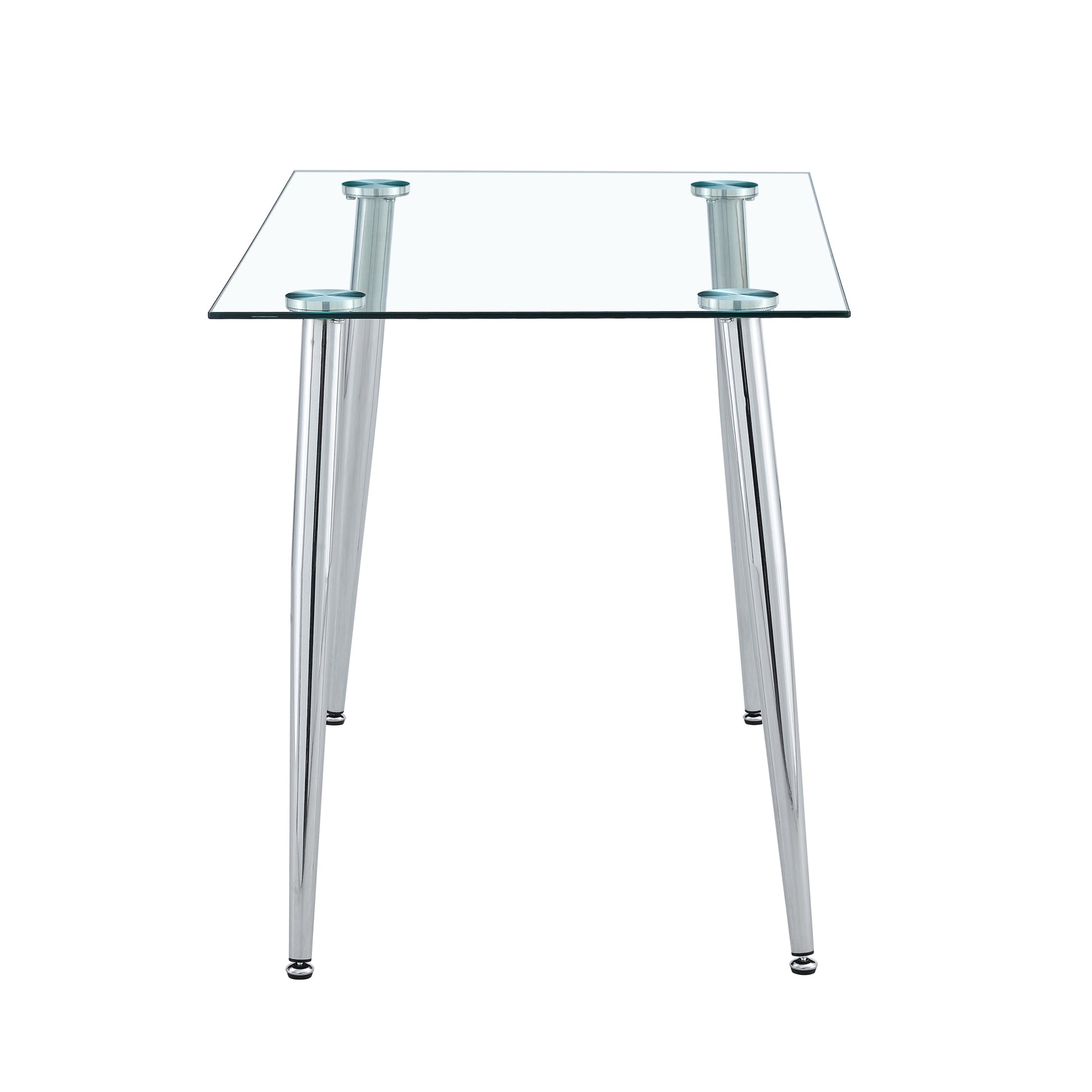 Table Leg For Gt 02, Silver Leg Silver Clear Metal