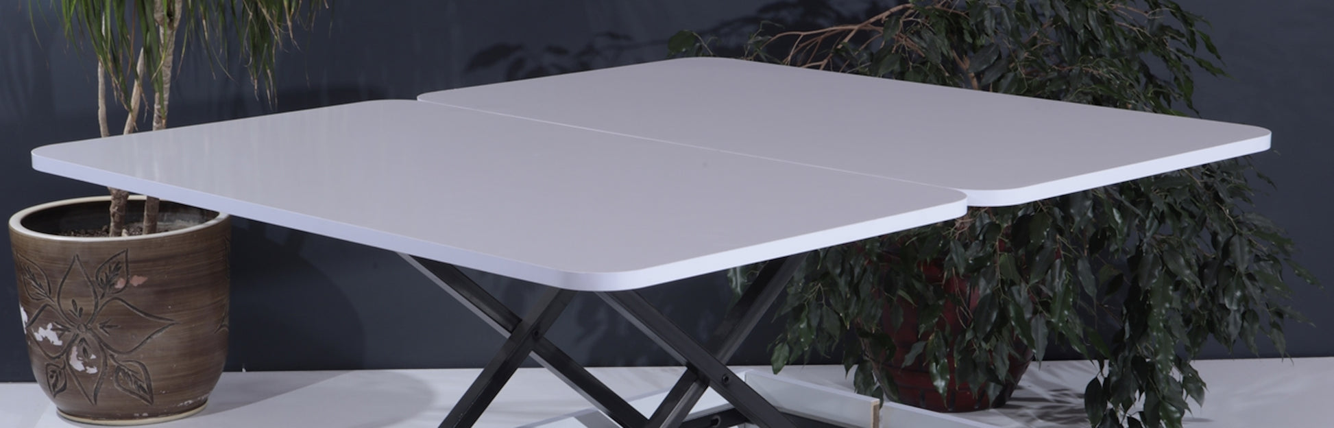 Rio Smart Coffee Table For Living Room, Adjustable Height Coffee Table, 1003 White White White Height Adjustable & Standing Desks Primary Living Space Contemporary Manual Rectangular Open Storage Coffee & End Tables Rectangular Wood Hairpin