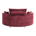 Foldable Sleeper Sofa Bed, Floor Sofa Chair Bed,Multi Functional, Circular Bed, Adjustable Futon Sofa Folding Lazy Sofa Couch,Double, For Balcony ,Living Room, Sitting And Sleeping Sofa,Burdy Burgundy Linen Primary Living Space Modern Linen 3 Seat