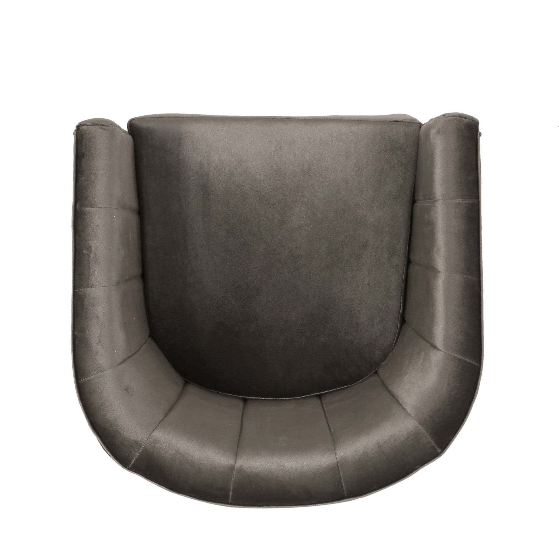 Swivel Arm Chair Grey Velvet