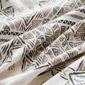 4 Piece Printed Comforter Set With Throw Pillow Black Ivory King Cal King King Black Ivory Polyester