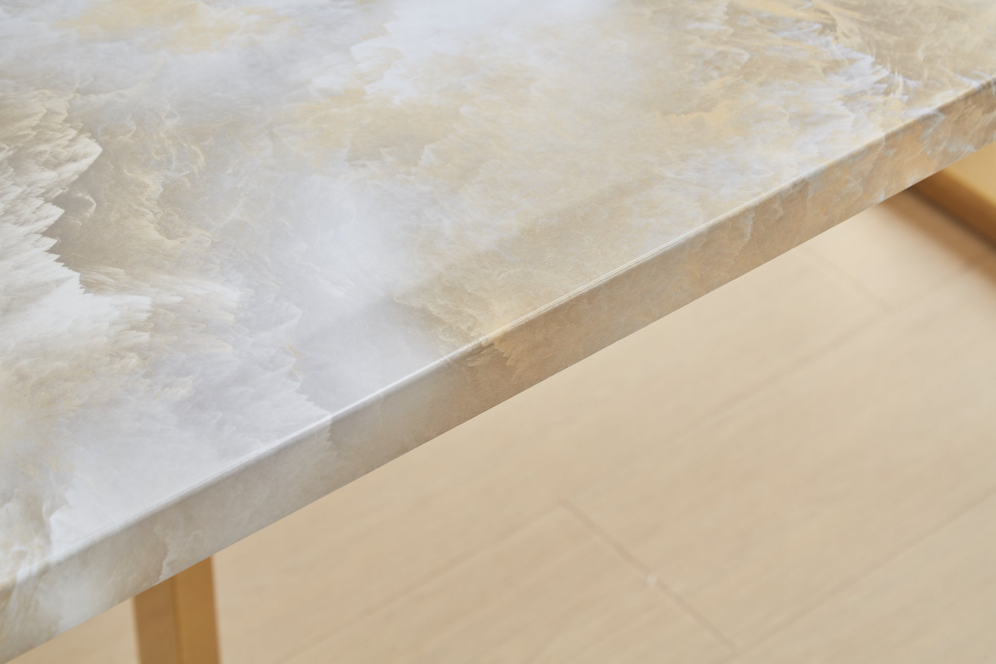 Luxurious Faux Marble Mdf Dinning Table For 6 Or 8, Rectangular 70.9"L*35.4"W*29.8"H, Thick And Solid Stainless Steel Legs, Durable Sturdy, Easy To Assemble, For Kitchen Living Room Office, White White Gold Ergonomic Kitchen