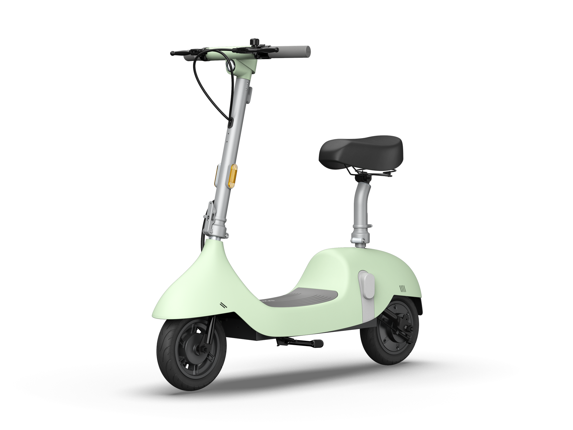 Electric Scooter With Foldable Seat W 35 Miles Operating Range & 15.5Mph Max Speed Green Green Aluminum