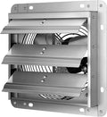 7 Inch Wall Mounted Shutter Exhaust Fan, Aluminum, 1600 Rpm, 760 Cfm, For Attic, Garage, Louvered Vent, Plant, Greenhouse, Silver Silver Aluminum