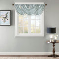 Faux Silk Waterfall Embellished Valance Dusty Aqua 38X46