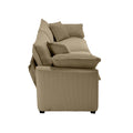Modern Fabric Living Room Sofa With 4 Pillows Upholstered Large Deep Seating Loveseat, Tan Corduroy Tan Corduroy 2 Seat