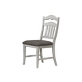 Contemporary Antique White Side Chairs Upholstered Cushion Seat Ladder Back 2Pc Dining Chairs Antique White Dining Room Foam Classic,Contemporary,Modern Dining Chairs Rubberwood Ladder Back Set Of 2
