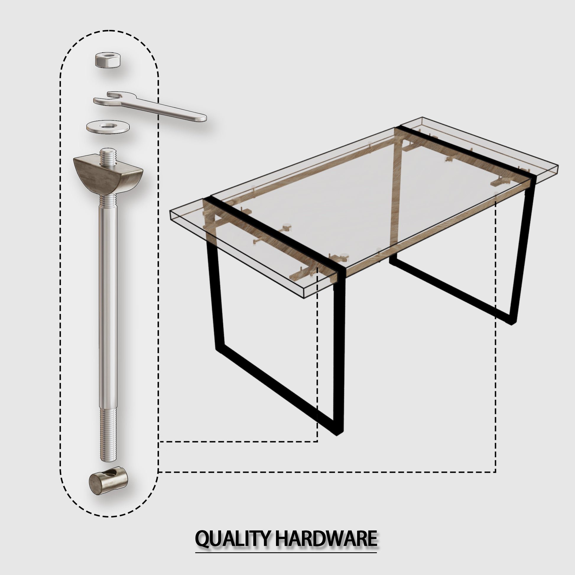 59 "Rural Industrial Rectangular Mdf Light Wood Dining Table Set And Pu Armless Dining Chair Set, 4 Piece. Kitchen Black Metal Table Leg Dining Chair Set White Natural Mdf