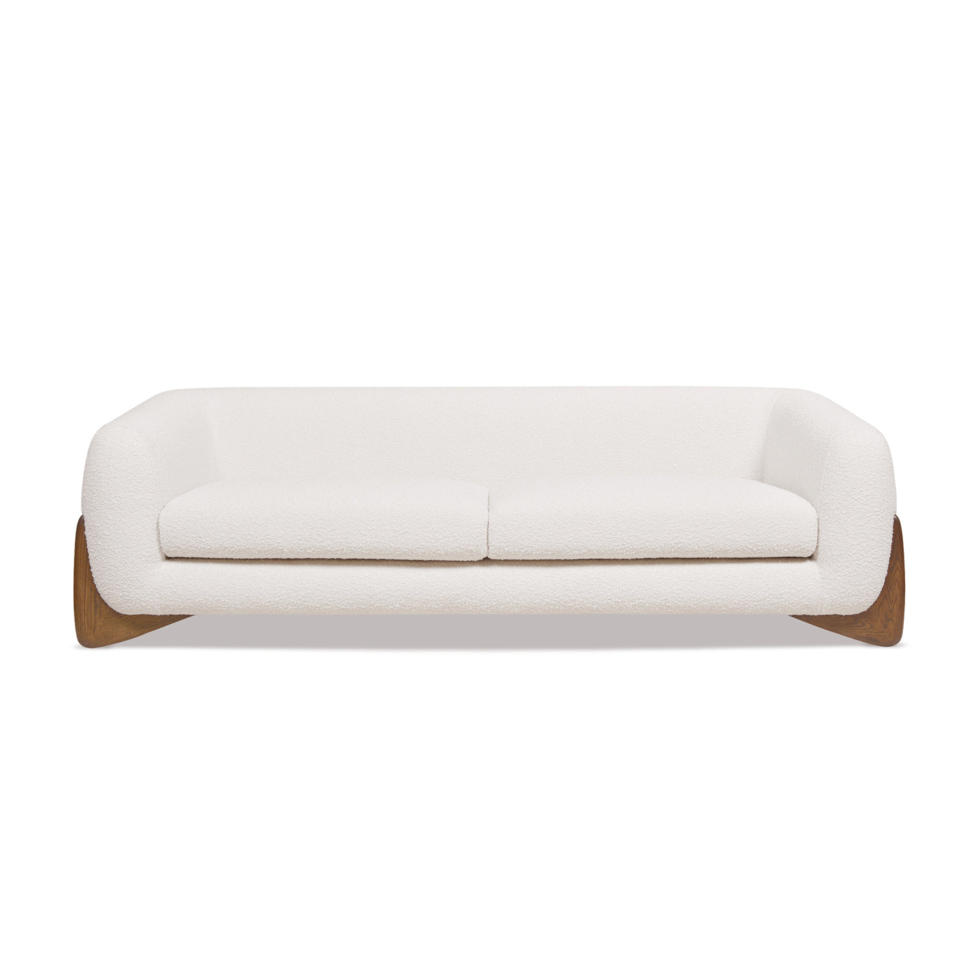 Alpine 90.5" Sherpa Sofa, Ivory White Boucle White Foam Boucle 2 Seat