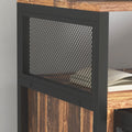 Vinsetto Mobile Printer Stand With Socket & Usb Ports, Rustic Brown Rustic Brown Particle Board