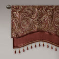 Jacquard Window Rod Pocket Valance With Beads Burdy 50X18