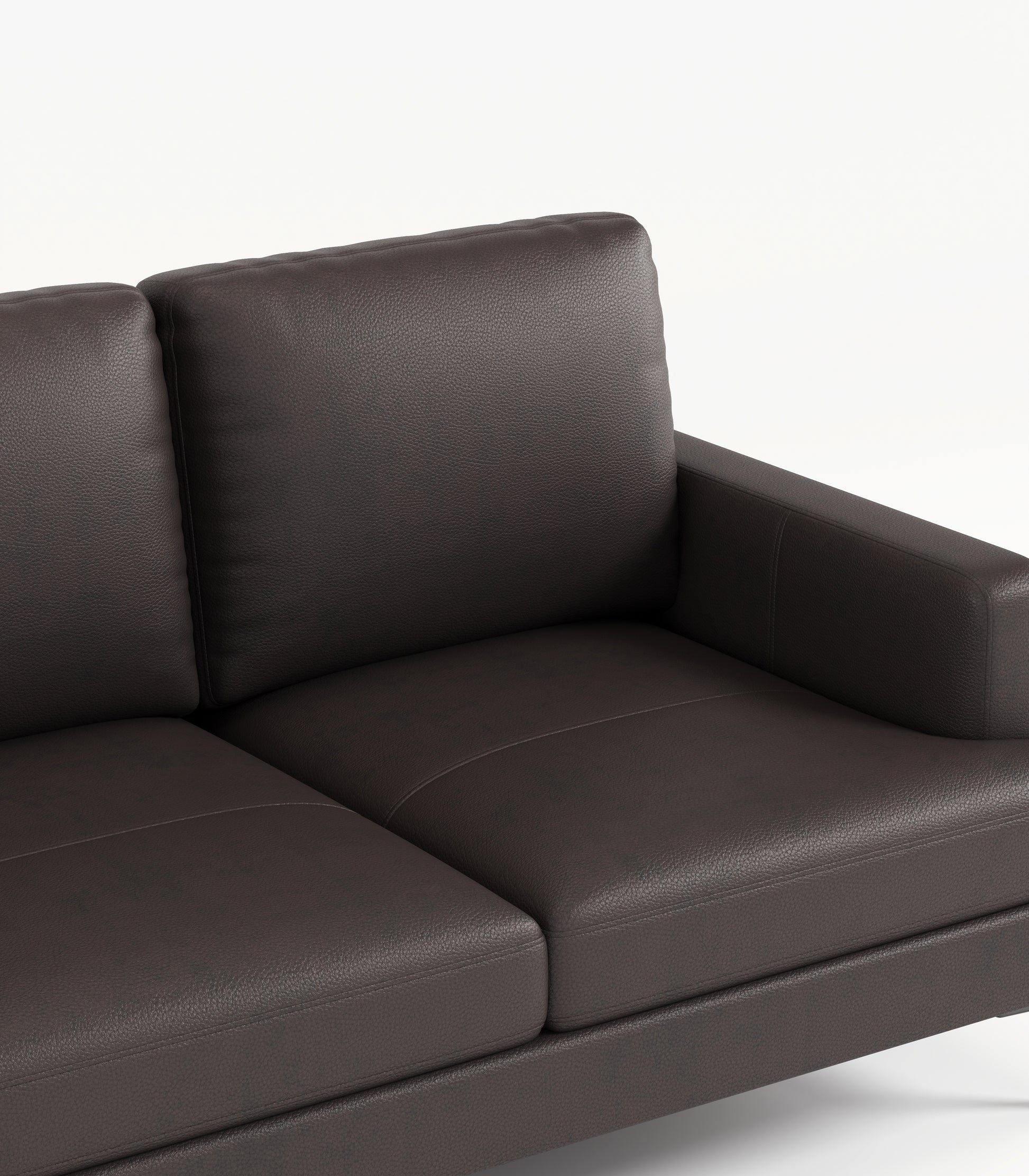 77" Brown Luxury Genuine Leather Match Contemporary Sofa With Usb Charger,3 Seats Comfy Coach For Living Room Home Office Dark Brown Wood Primary Living Space American Design Foam Genuine Leather 3 Seat