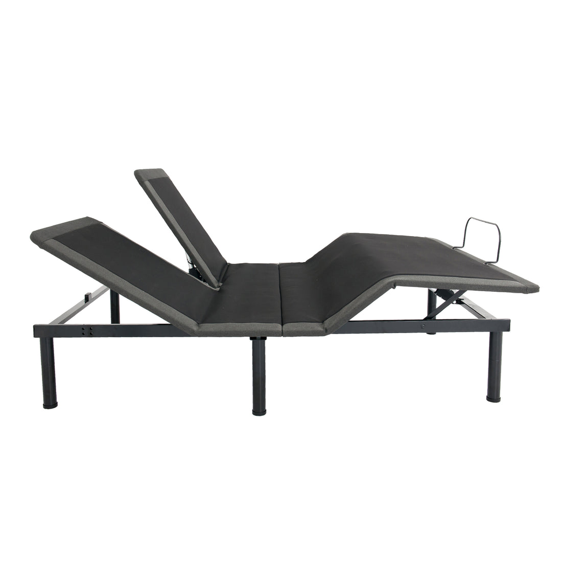 Queen Size Flex Head Quick Assembly Adjustable Bed Frame With Voice Activated Controls Black Metal Metal