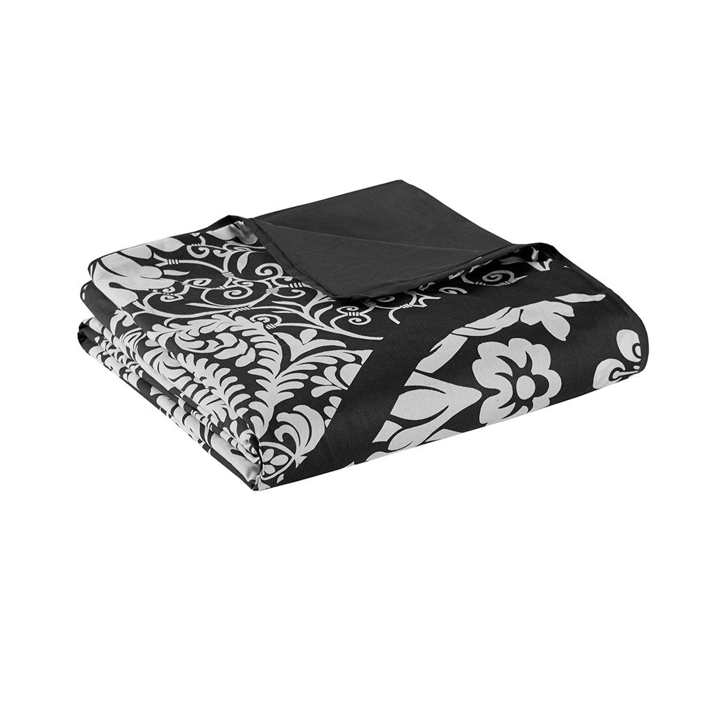 6 Piece Printed Duvet Cover Set Queen Multicolor Polyester