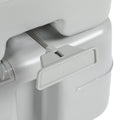 Outsunny Portable Toilet For Adults 5.3 Gallon, Porta Potty With Level Indicator, T Type Water Outlets And Anti Leak Handle Pump For Camping, Boating, Hiking, Travel, Rv Grey Hdpe