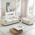 Modern Living Room Sofa Two Pieces Set, Suitable For Living Room And Small Apartment2 Pieces Sofa Set Consists Of A Single Seat Sofa And A 2 Seater Sofas, Beige Corduroy Beige Corduroy 3 Seat