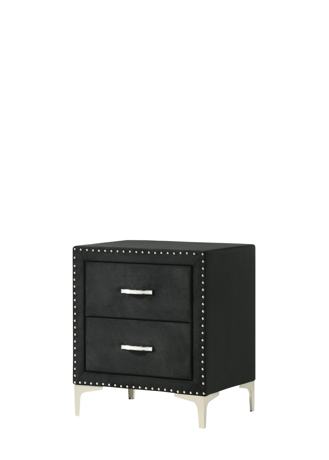Lucinda Nightstand Black Black Fabric