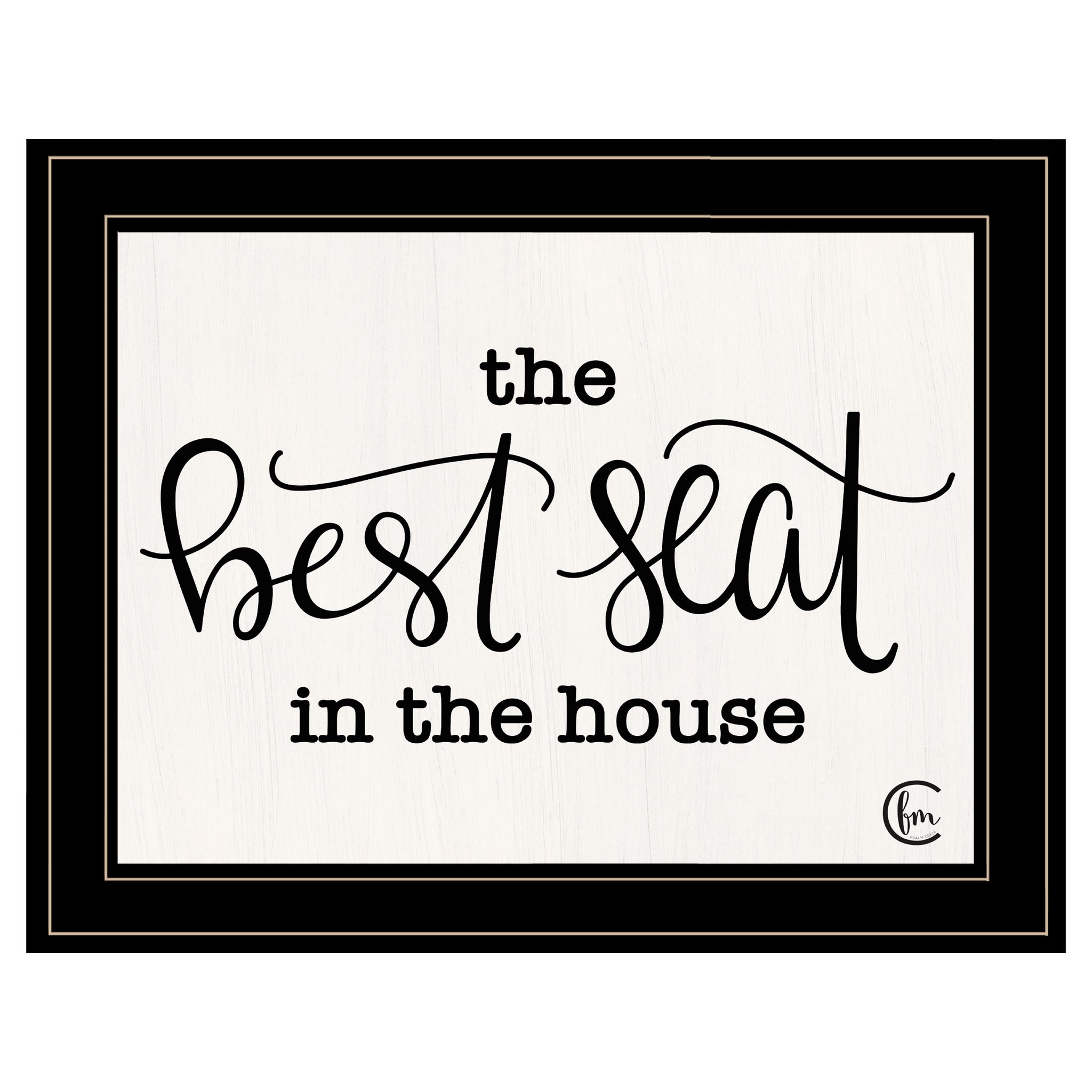 "The Best Seat In The House" By Fearfully Made Creations, Ready To Hang Framed Print, Black Frame Multicolor Paper