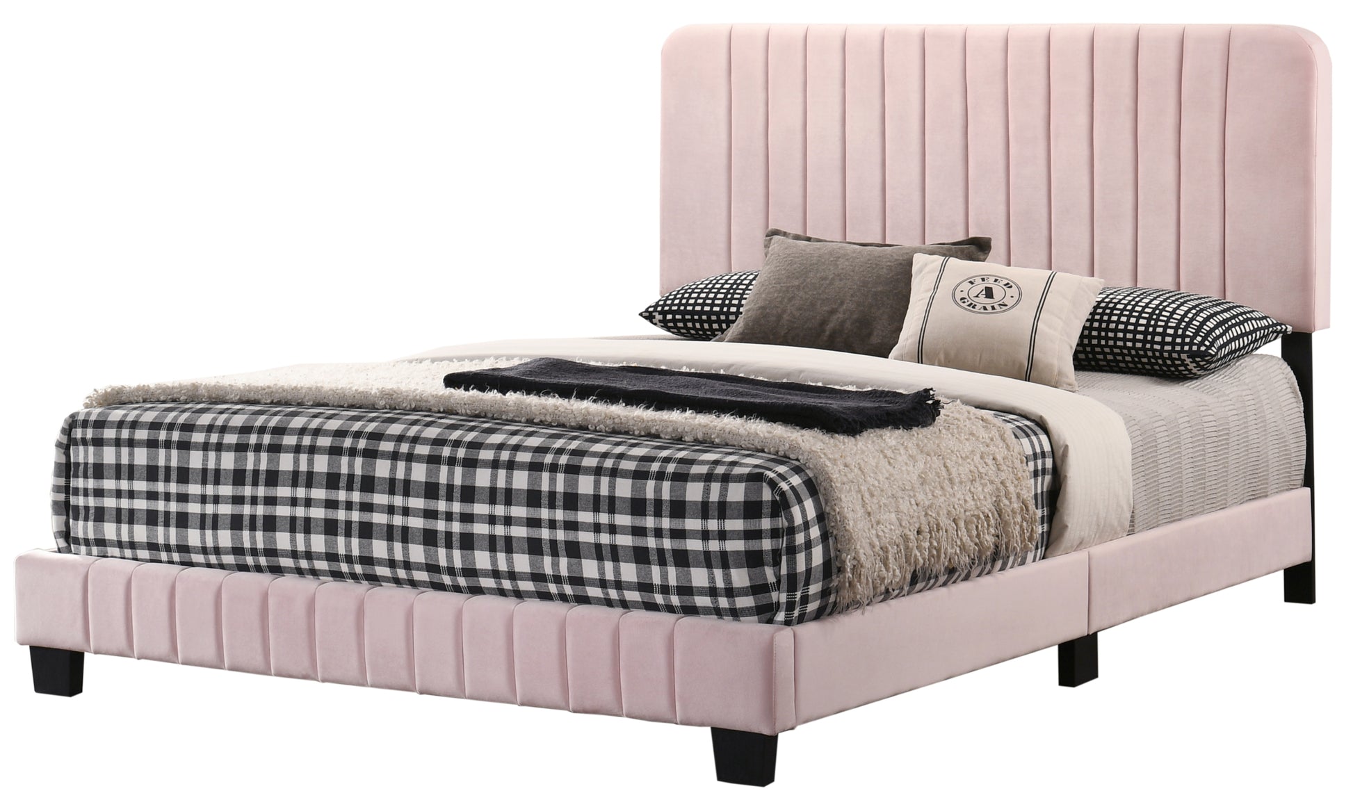 Lodi G0406 Fb Up Full Bedpink Pink Foam Velvet