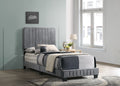 Lodi G0408 Tb Up Twin Bedgray Gray Foam Velvet