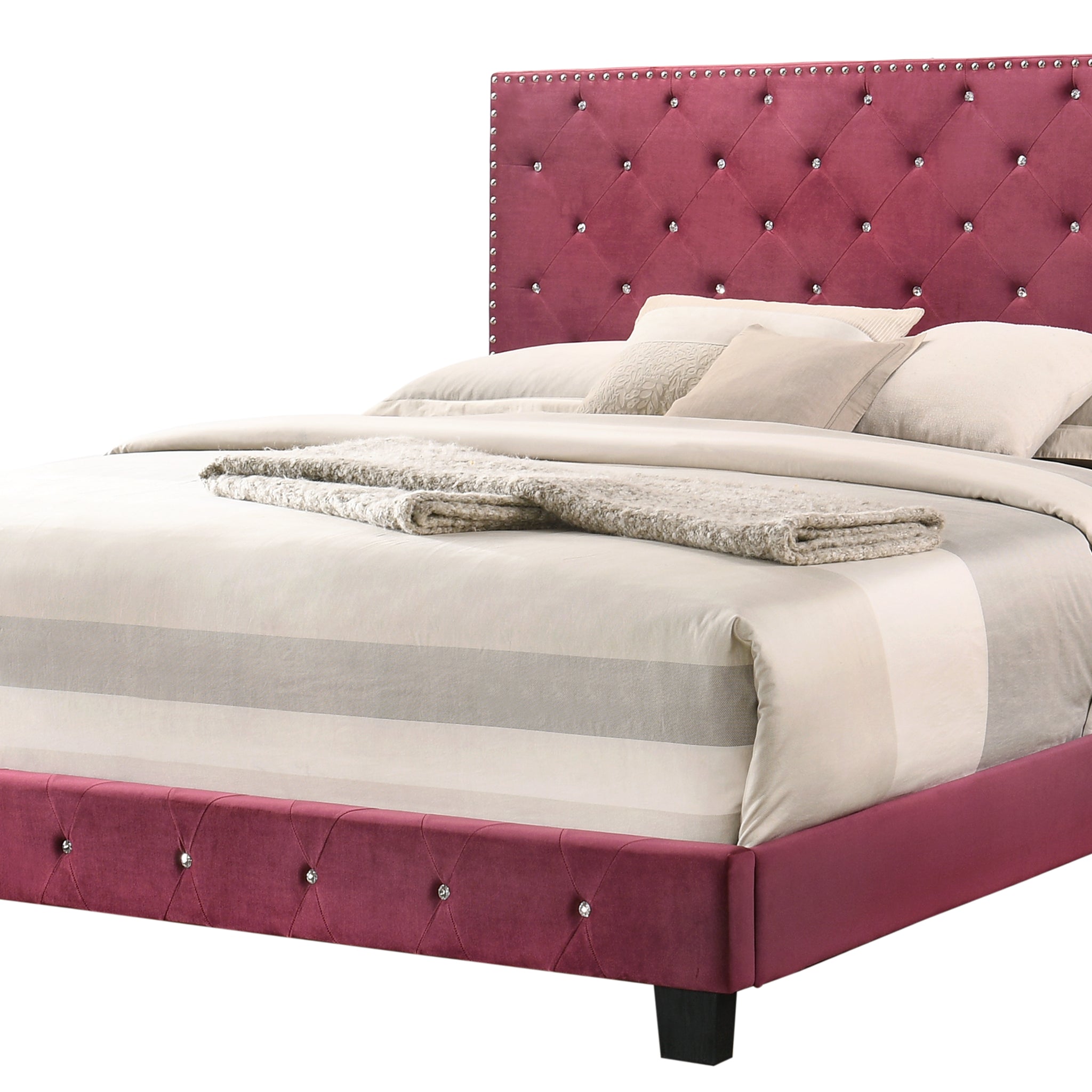 Suffolk G1403 Kb Up King Bedcherry Cherry Foam Velvet