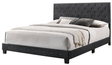 Suffolk G1407 Kb Up King Bedblack Black Foam Velvet