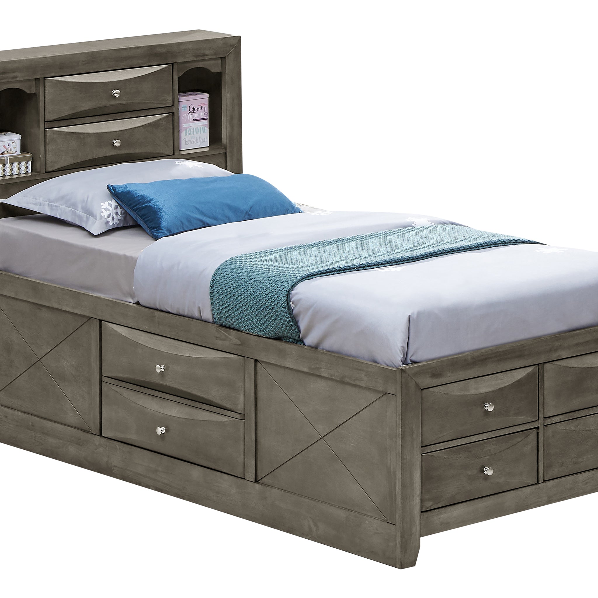 Marilla G1505G Tsb3 Twin Storage Bedgray Gray Particle Board