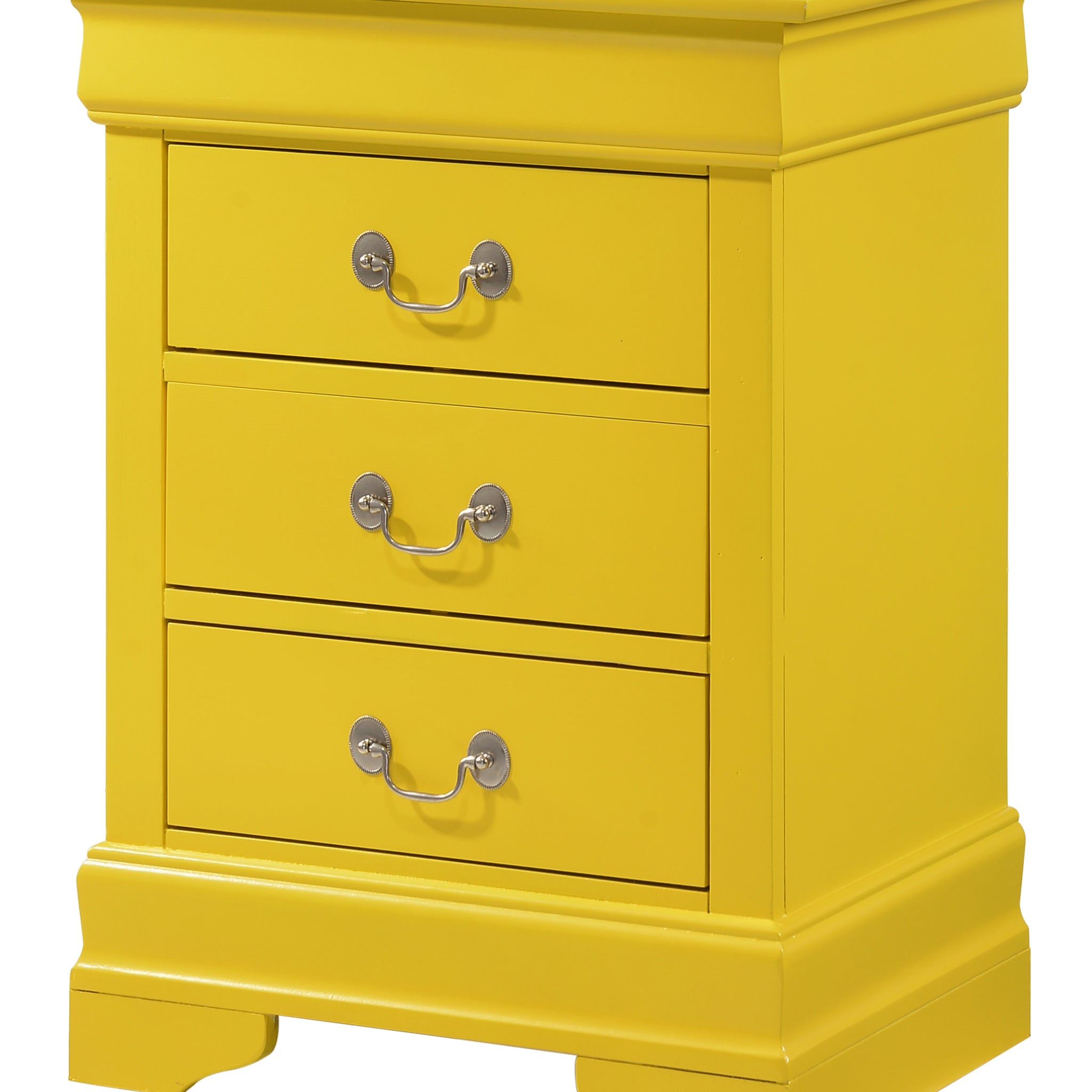 Charming Yellow Traditional Nightstand Yellow Particle Board