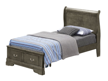 Louis Phillipe G3105D Ksb2 King Storage Bedgray Gray Particle Board