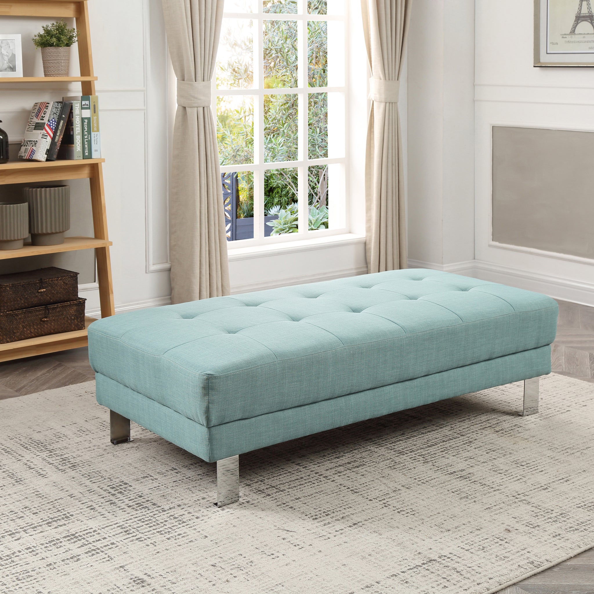 Riveredge G453 O Milan Ottomanteal Teal Foam Fabric