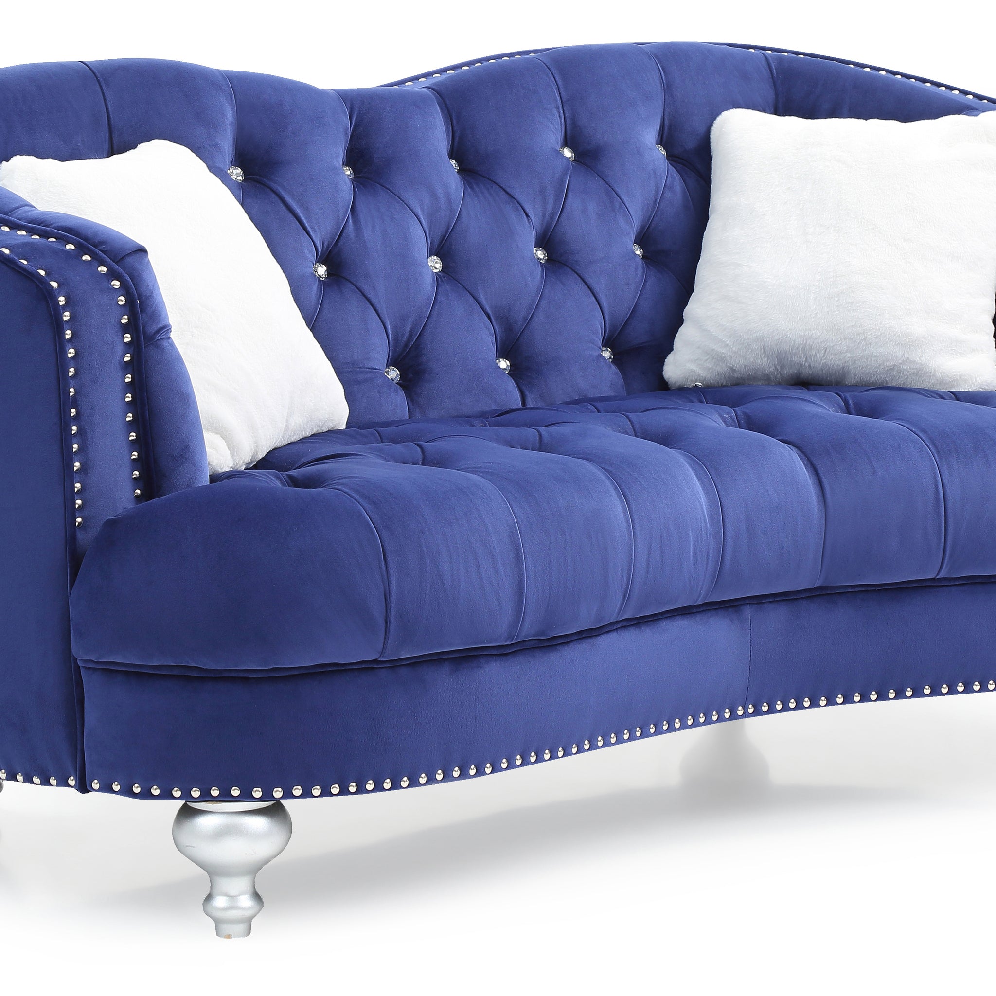 Jewel G750 L Loveseatblue Blue Foam Velvet