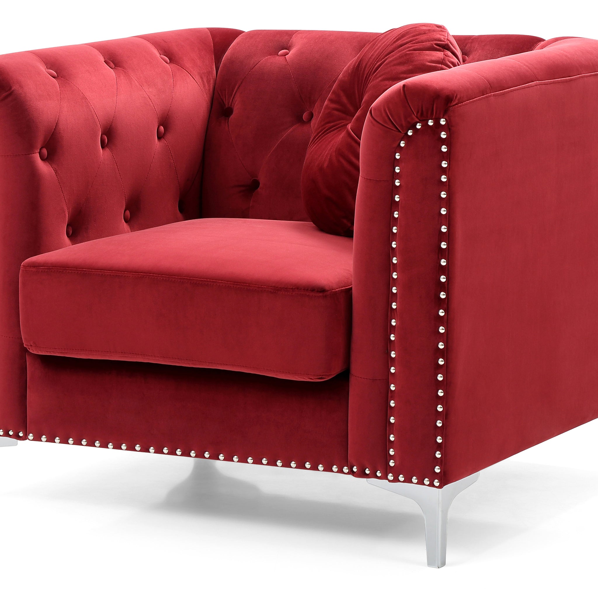 Pompano G789A C Chairburgundy Burgundy Foam Velvet