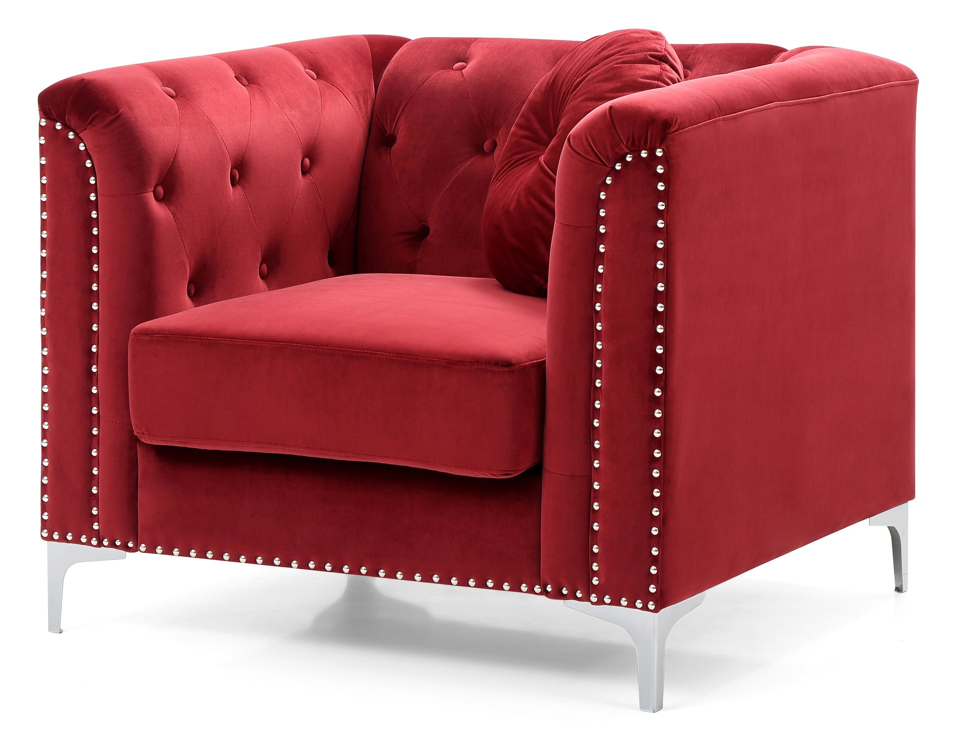Pompano G789A C Chairburgundy Burgundy Foam Velvet