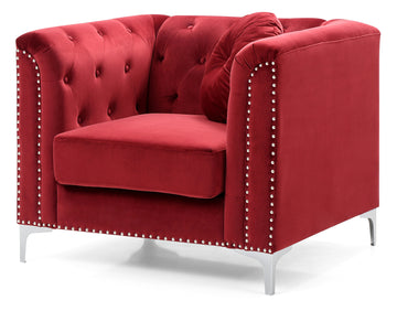 Pompano G789A C Chairburgundy Burgundy Foam Velvet