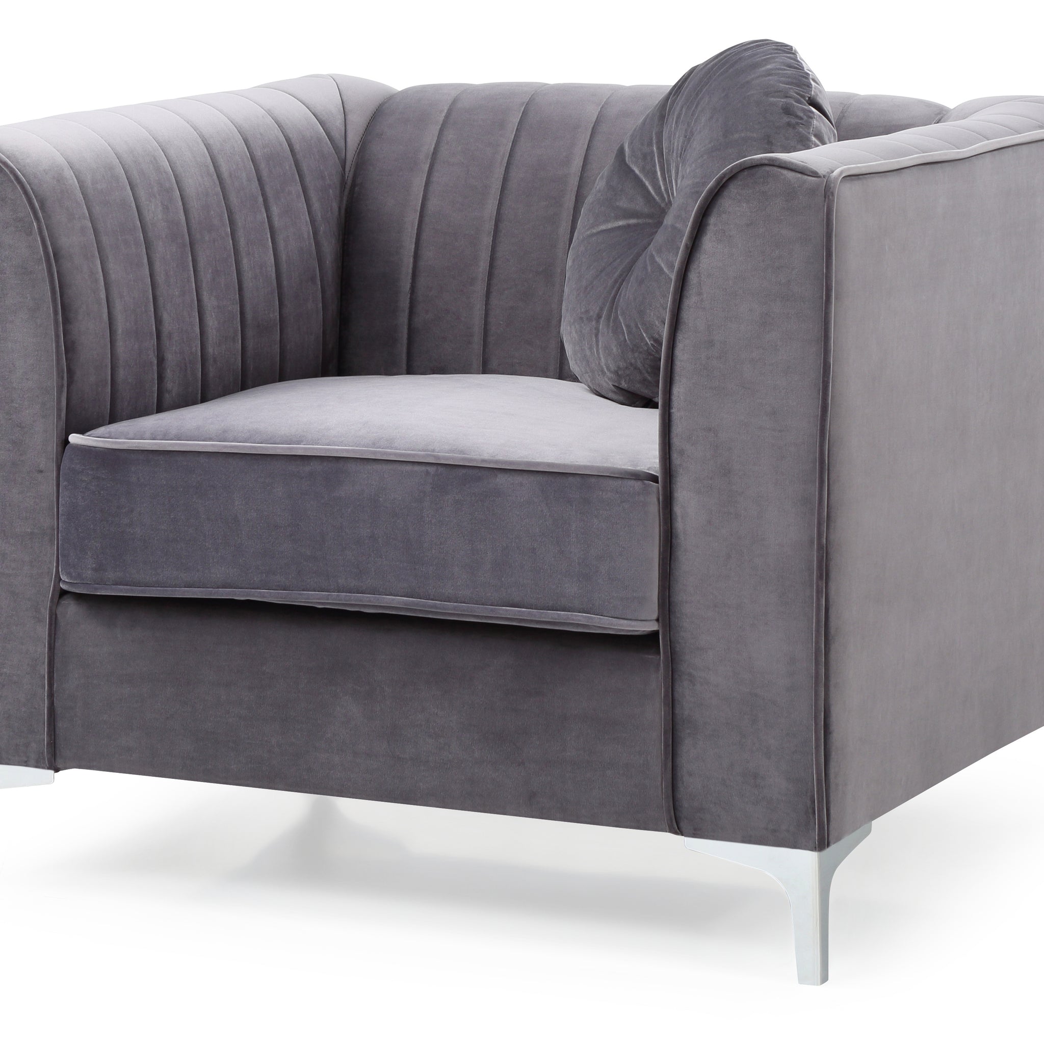 Delray G790A C Chairgray Gray Foam Velvet