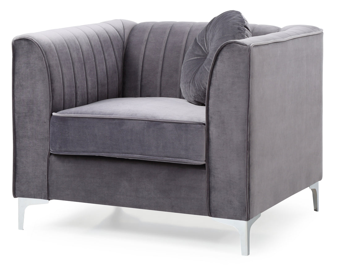 Delray G790A C Chairgray Gray Foam Velvet