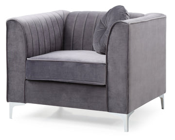 Delray G790A C Chairgray Gray Foam Velvet