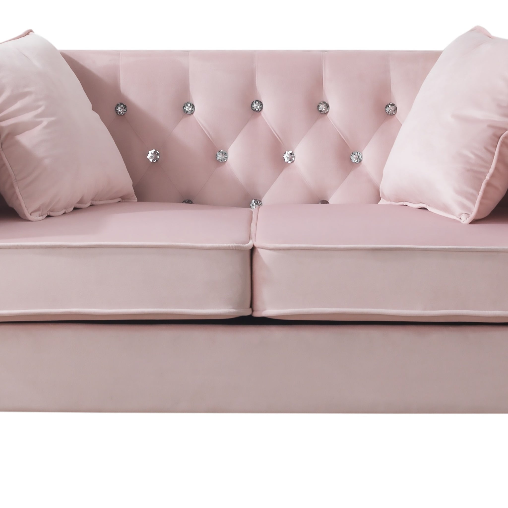 Paige G824A L Loveseatpink Pink Foam Velvet